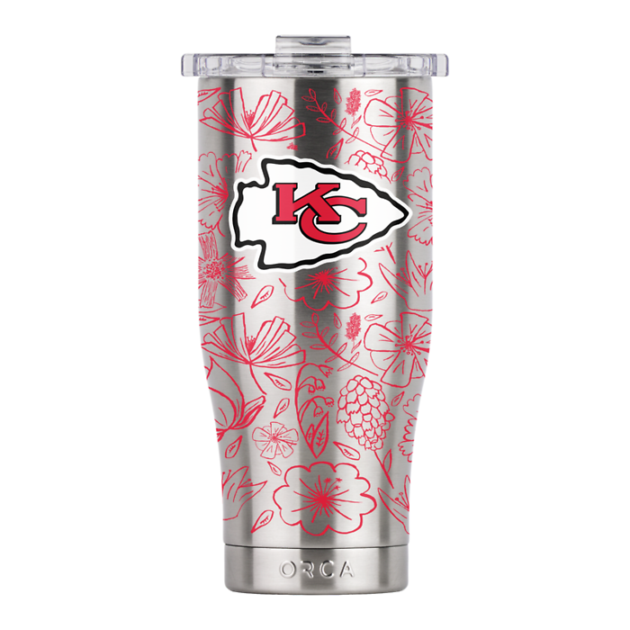 Kansas City Chiefs Floral Sketch Chaser 16 oz