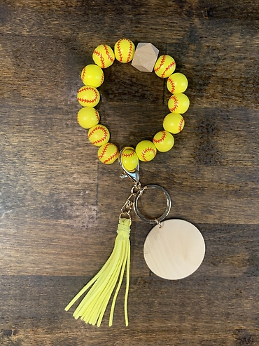 Softball Bracelet/Keychain combo