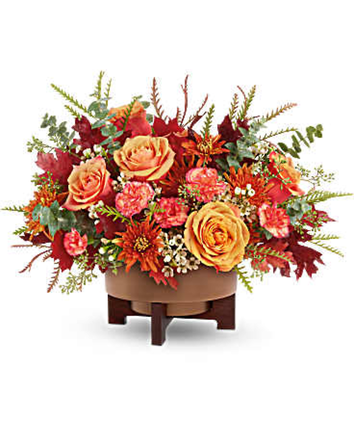 Telefloras Modern Copper Centerpiece
