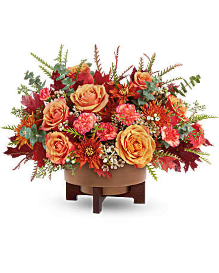 Telefloras Modern Copper Centerpiece
