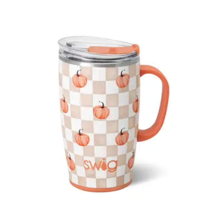Pumpkin Check Travel Mug (18oz)