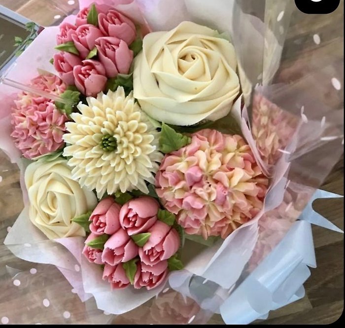 Mothers Day Floral Cupcake Arrangement