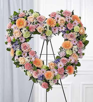 Always Remember&trade; Floral Heart Tribute- Pastel