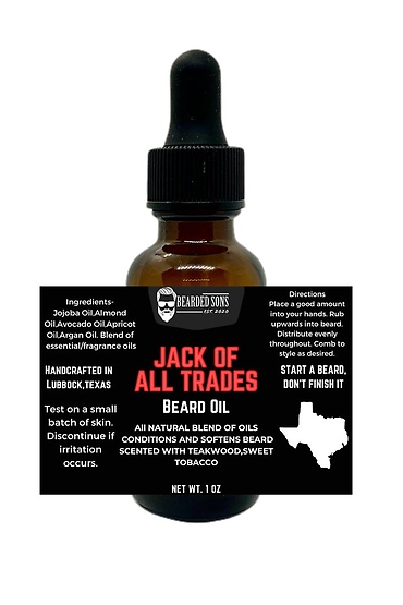 Jack of All Trades Beard Oil (1 Oz)