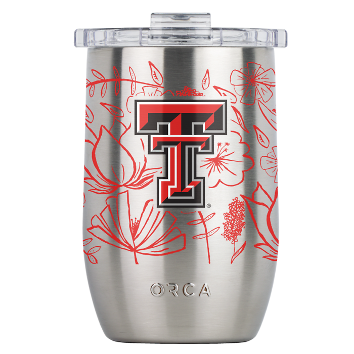 Texas Tech Floral Sketch Vino 12oz