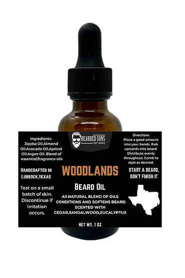 Woodlands Beard Oil (1 Oz)