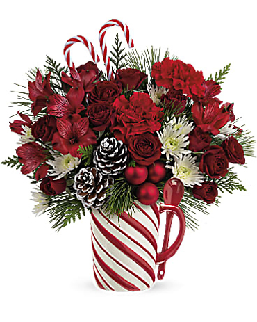 Teleflora\'s Send a Hug Sweet Stripes Bouquet
