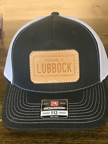 Lubbock License Plate - Black & White