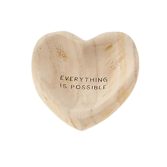 EVERYTHING IS POSSIBLE WOOD TRINKET TRAY