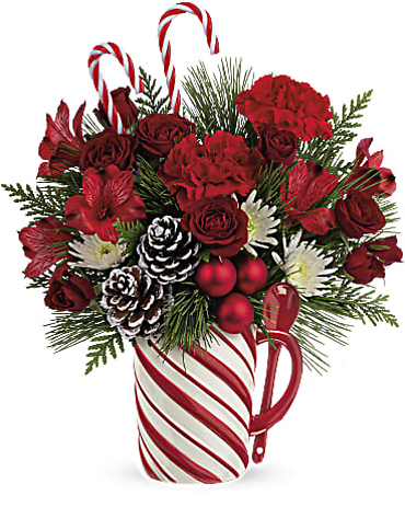 Teleflora\'s Send a Hug Sweet Stripes Bouquet
