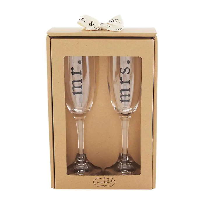 MR. & MRS. CHAMPAGNE FLUTE SET
