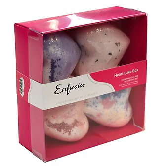 Enfusia Fizz & Foam Heart Bath Bombs