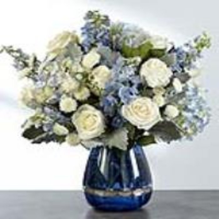 Faithful Guardian Bouquet - Blue & White