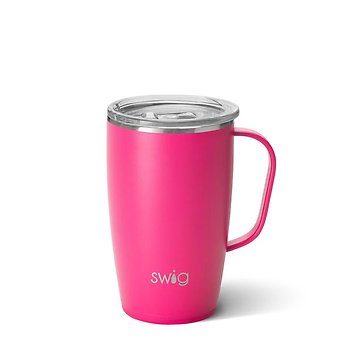 Matte Hot Pink Travel Mug (18oz)