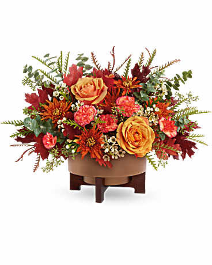 Telefloras Modern Copper Centerpiece