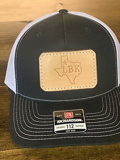 Lubbock Texas Hat- Black & White