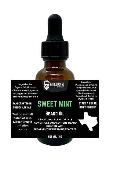 Sweet Mint Beard Oil (1 Oz)