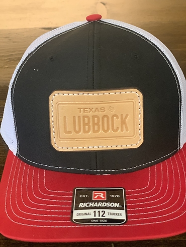 Lubbock License Plate - Red,Black & White