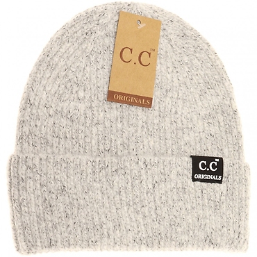 Unisex Marled Knit Short Beanie (Various Colors)