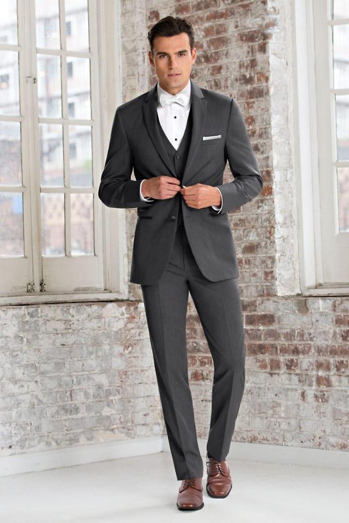 ULTRA SLIM STEEL GREY STERLING WEDDING SUIT