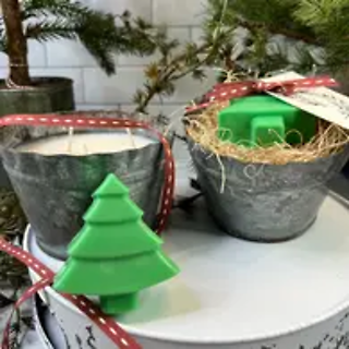 Christmas Tree Candle and Soap Set