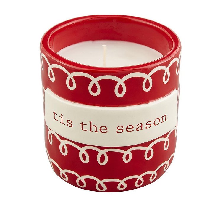 TIS\' THE SEASON CHRISTMAS CANDLE W MATCHES